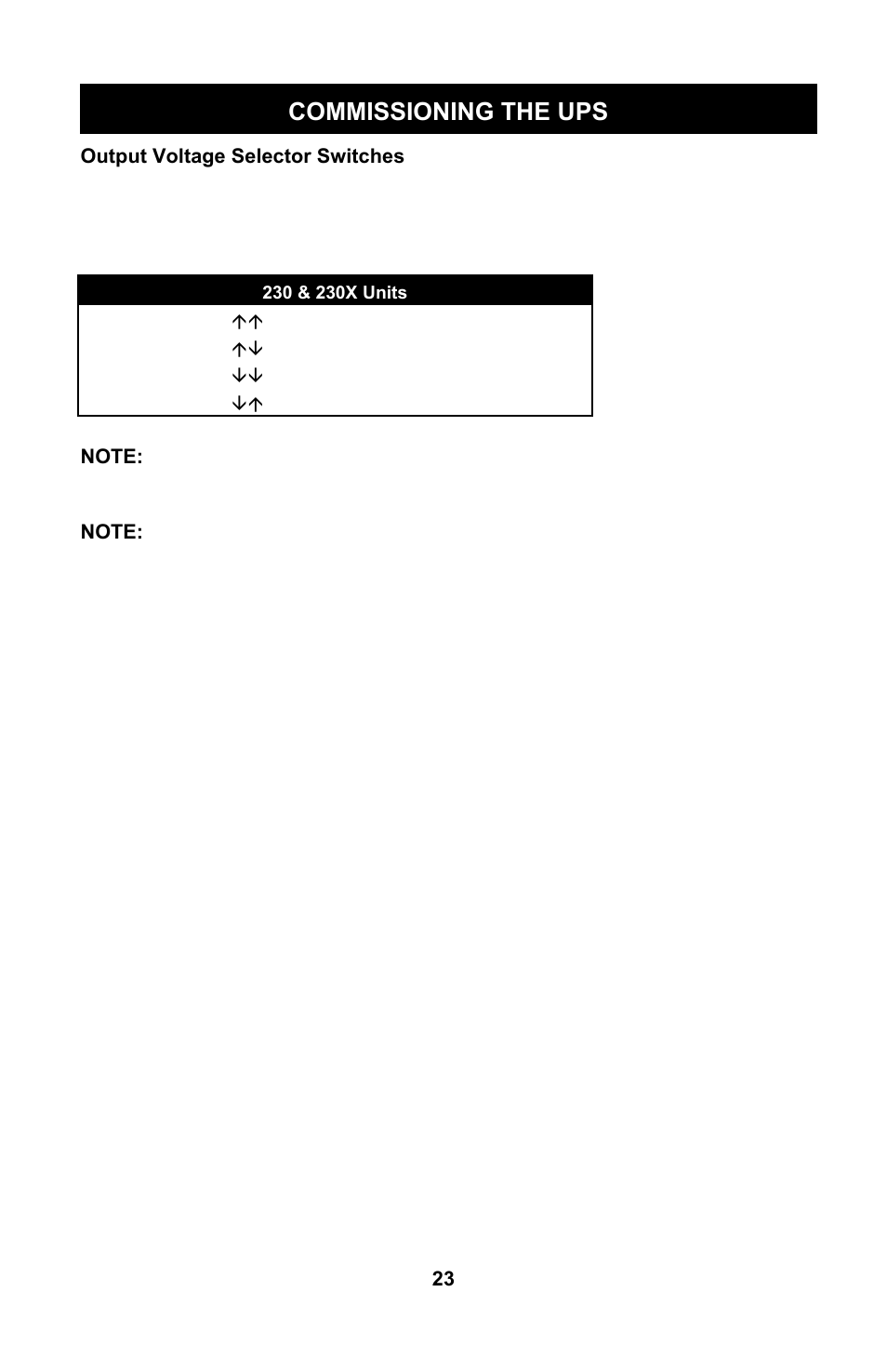 Commissioning the ups | Liebert GXTTM User Manual | Page 25 / 30