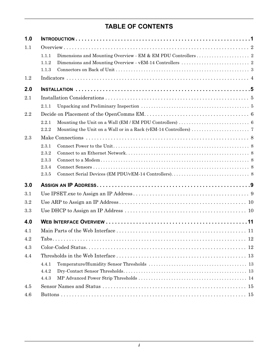 Liebert EM User Manual | Page 3 / 48