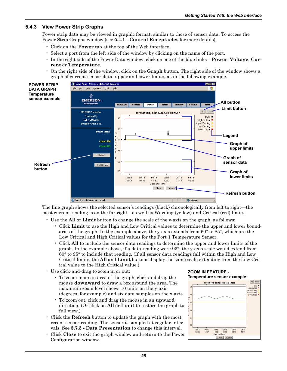 3 view power strip graphs, View power strip graphs, 3 - view power strip graphs | Section 5.4.3 | Liebert EM User Manual | Page 31 / 48