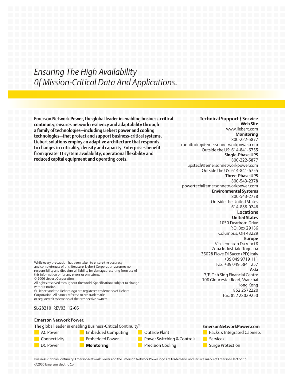 Liebert EM User Manual | Page 48 / 48