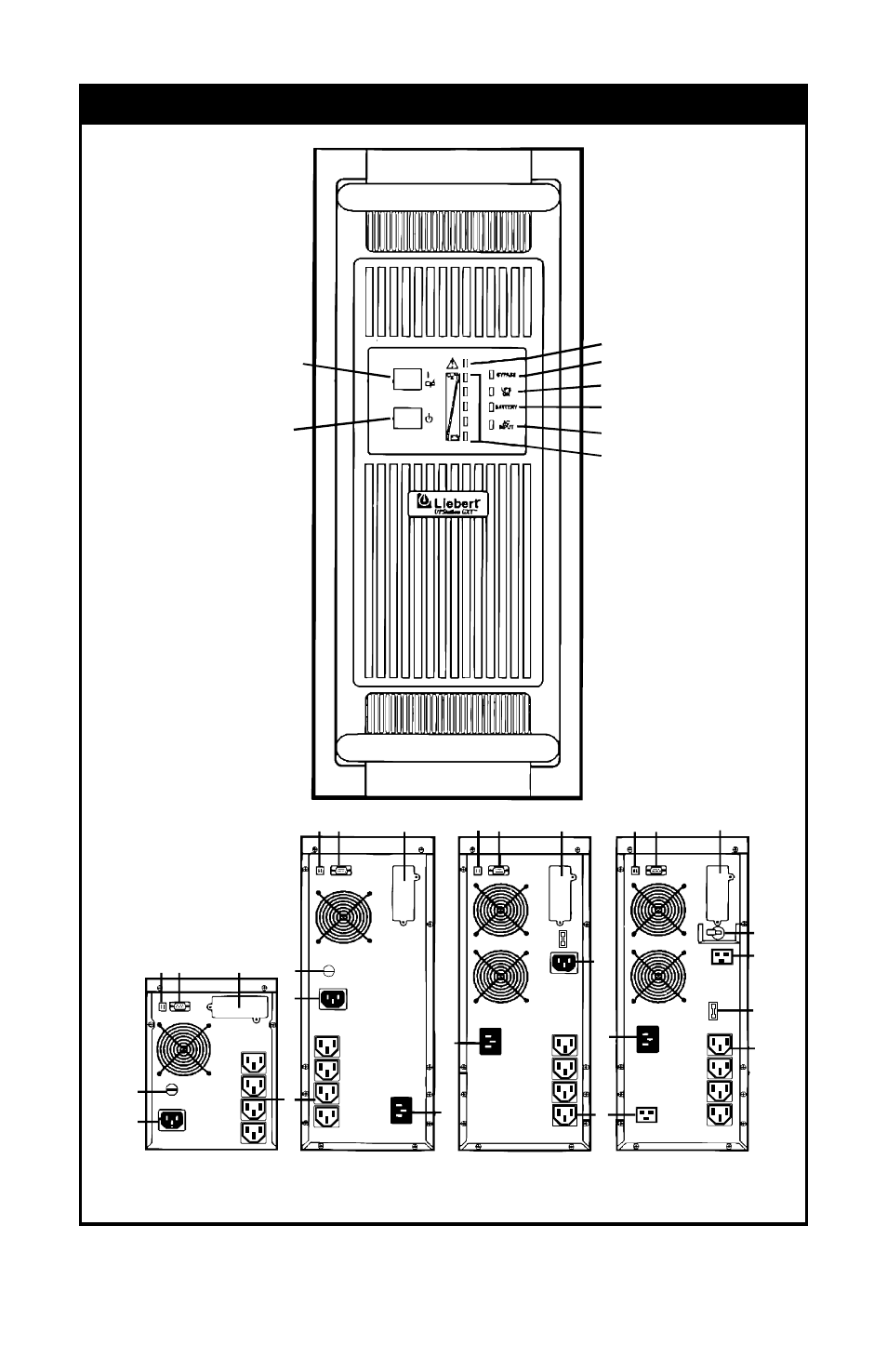 Gxt component diagram, Upstation gxt | Liebert 700-3000 VA User Manual | Page 12 / 30