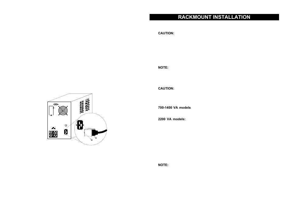 Rackmount installation | Liebert Power Supply User Manual | Page 4 / 14