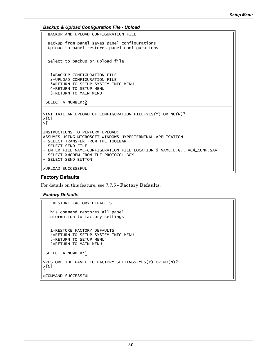 Factory defaults | Liebert AC4 User Manual | Page 78 / 88