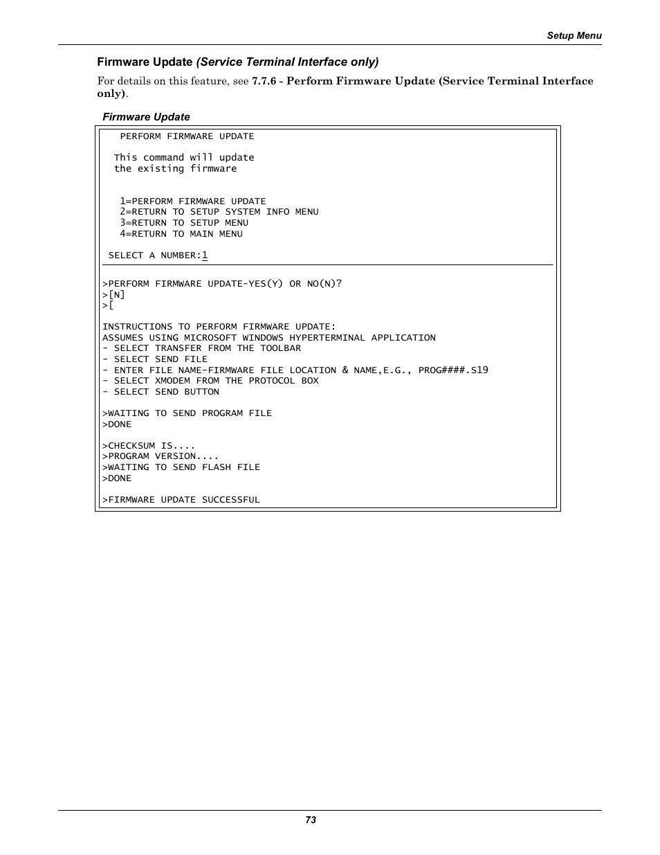 Firmware update (service terminal interface only) | Liebert AC4 User Manual | Page 79 / 88