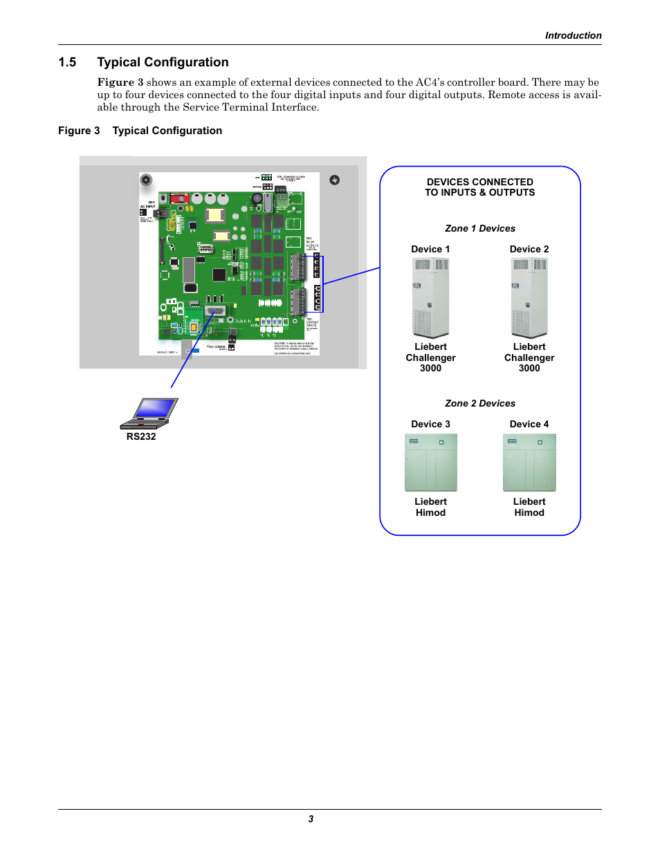 5 typical configuration, Figure 3 typical configuration, Typical configuration | Figure 3 | Liebert AC4 User Manual | Page 9 / 88