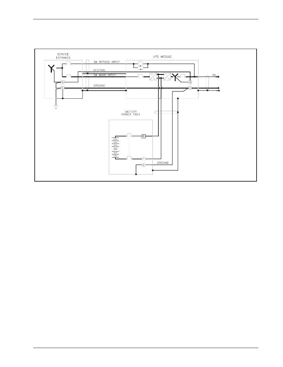 Figure 5, Preferred battery cabinet grounding configuration | Liebert 600T User Manual | Page 23 / 73