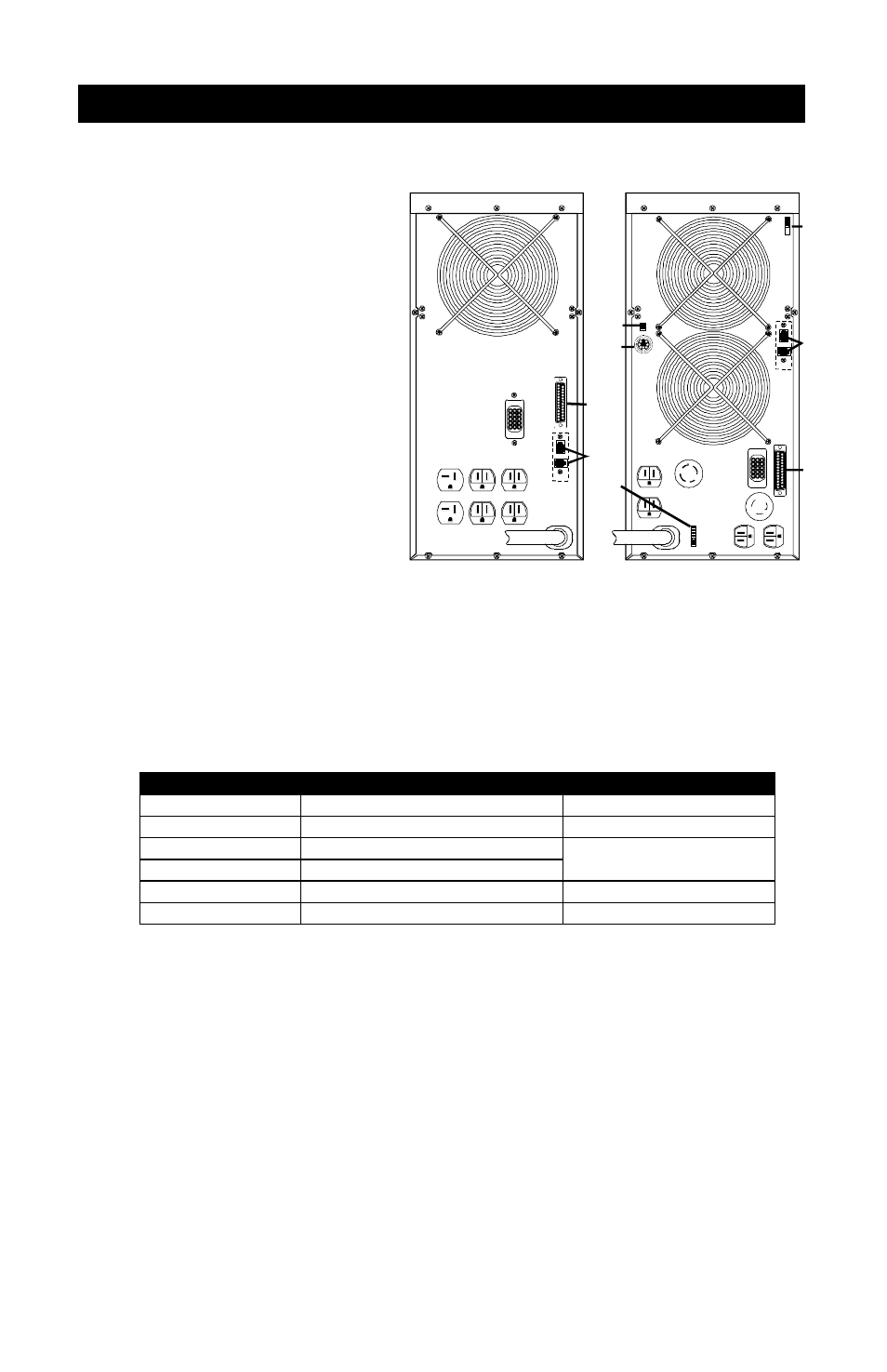 Rear ports & switches | Liebert UPStation GX User Manual | Page 8 / 16