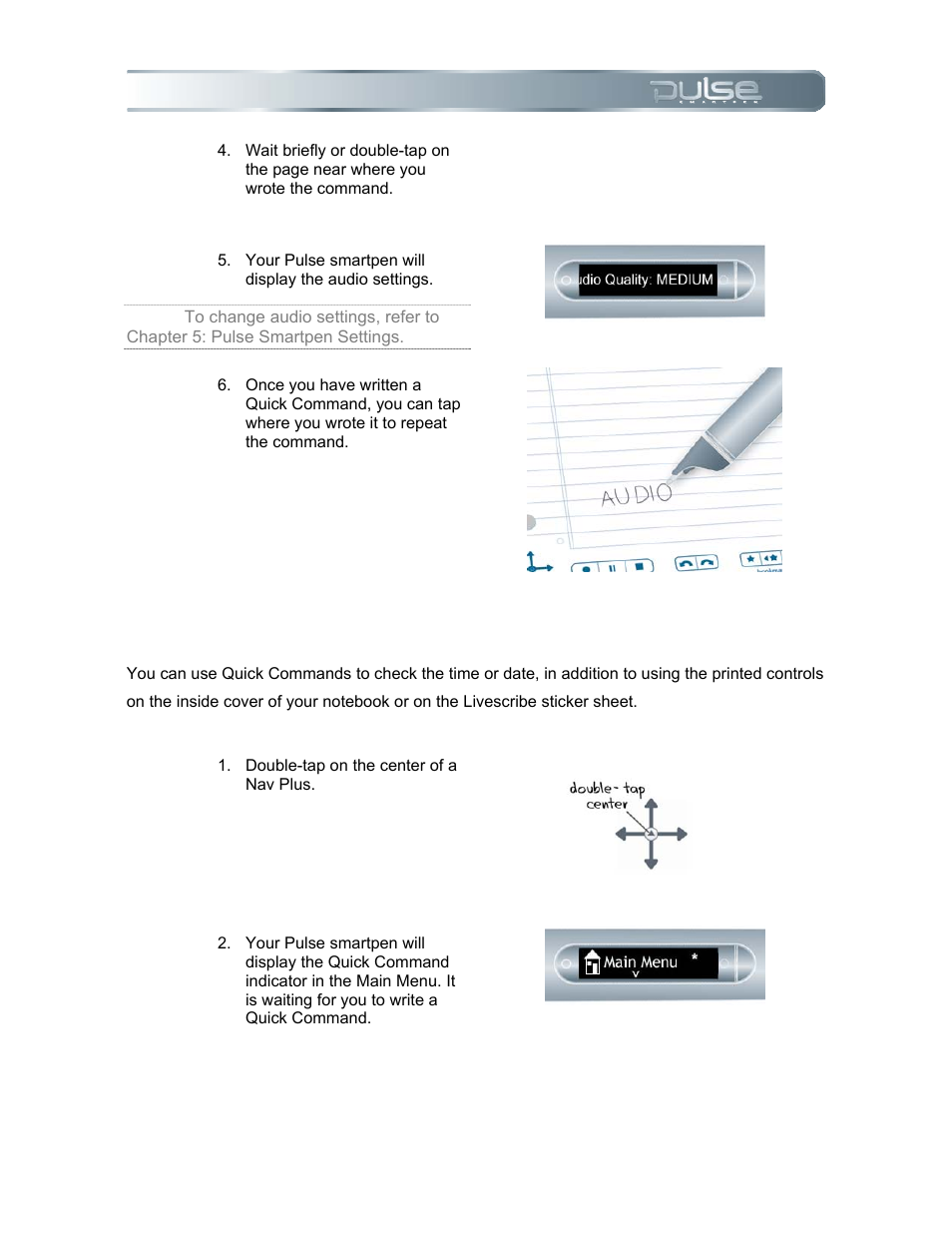 Time & date quick command | Livescribe PULSE User Manual | Page 53 / 89