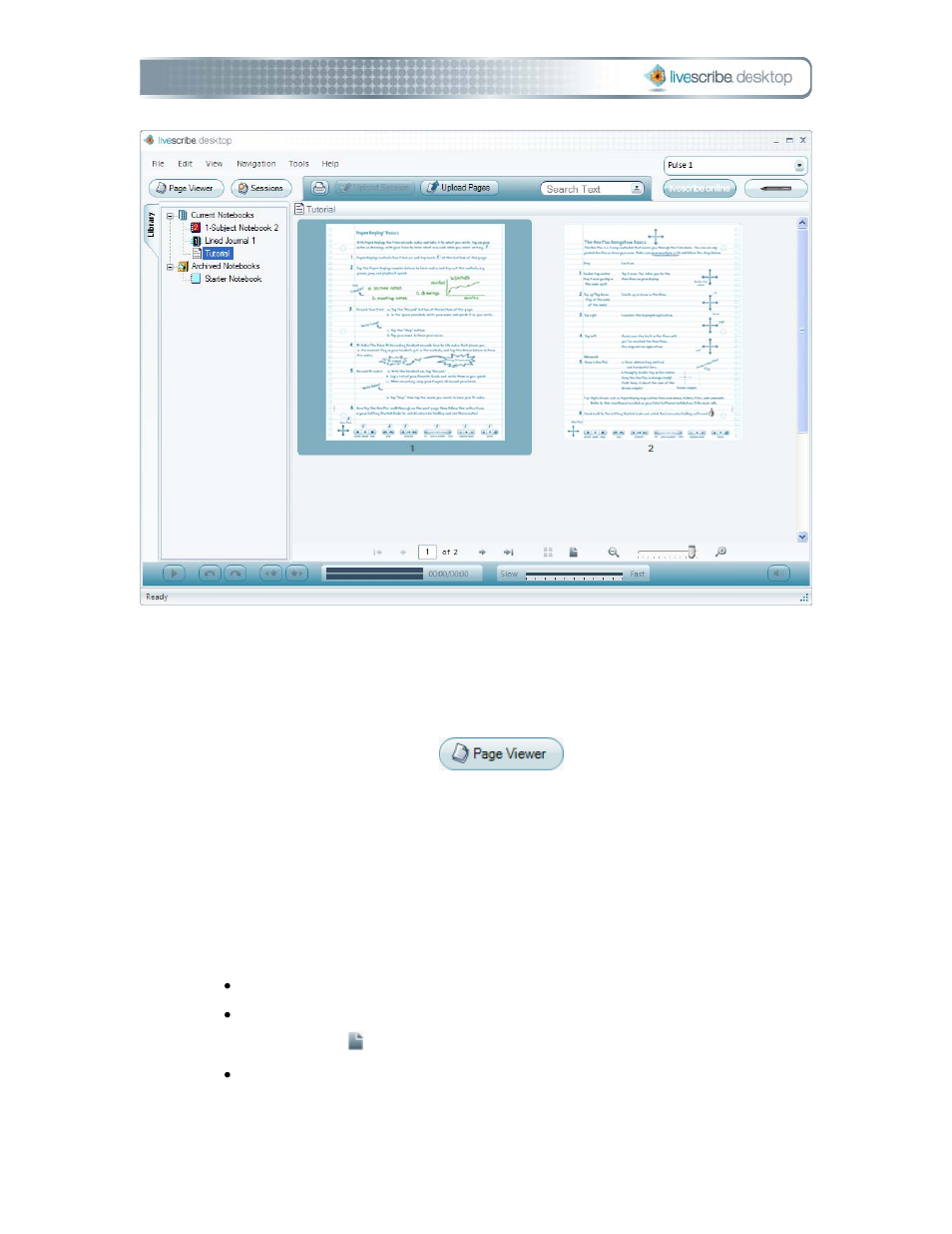 Viewing a single page | Livescribe DESKTOP VERSION 1.2 User Manual | Page 34 / 70
