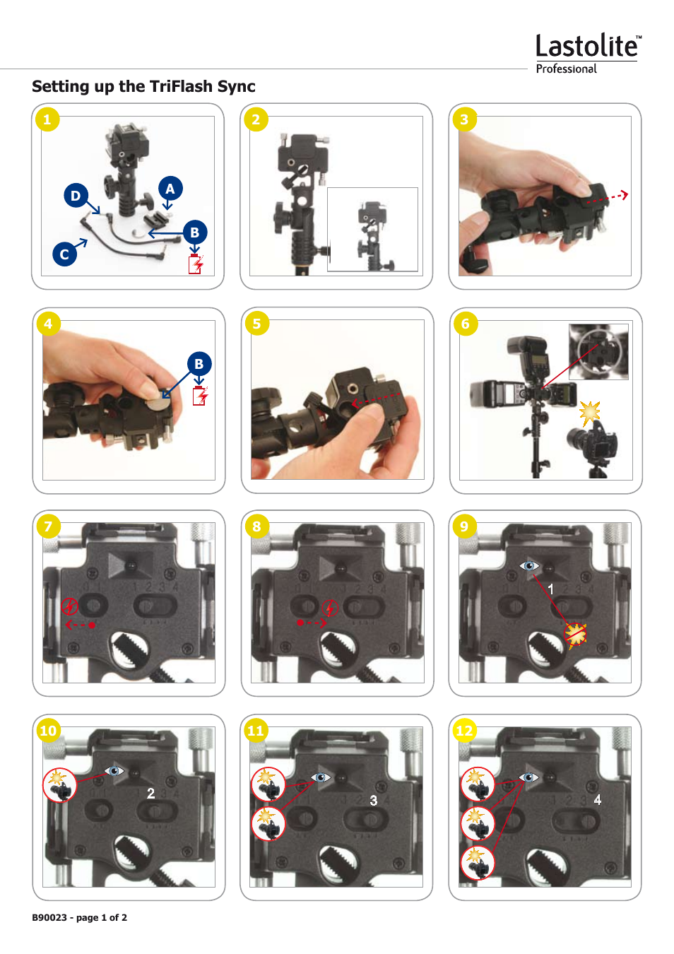 Lastolite TRIFLASH B90023 User Manual | 2 pages