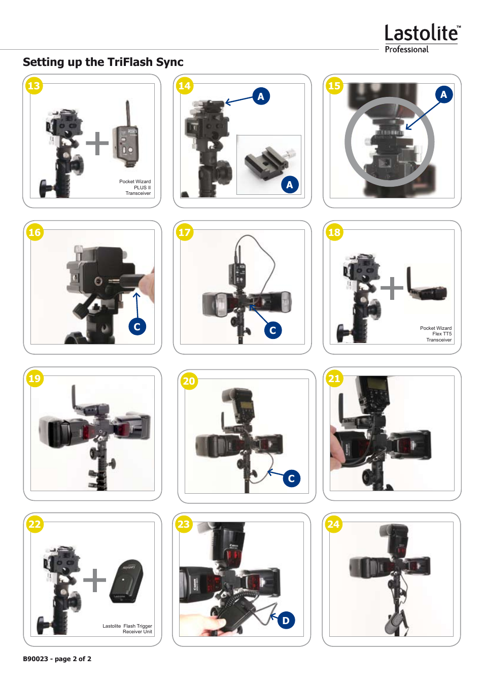 Setting up the triflash sync | Lastolite TRIFLASH B90023 User Manual | Page 2 / 2
