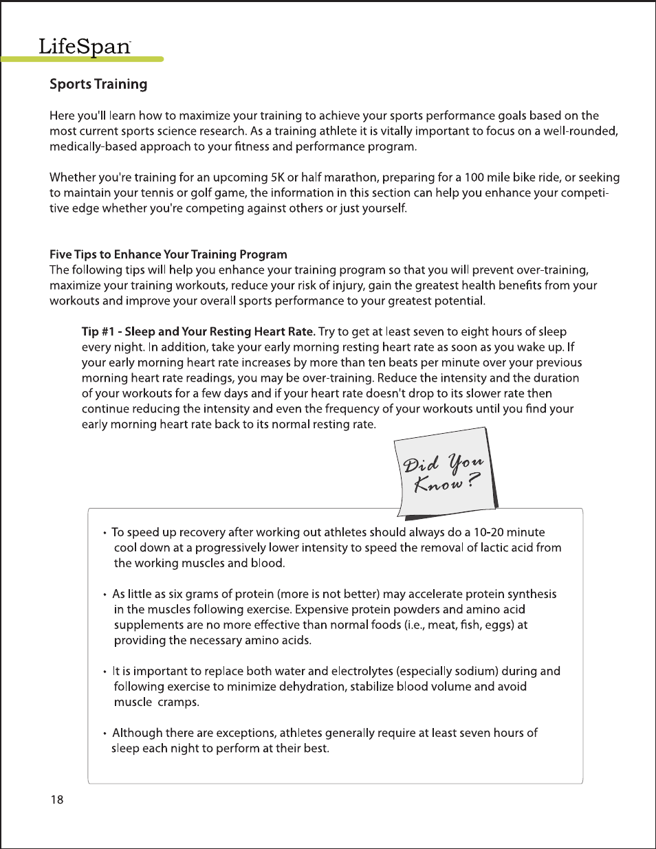 LifeSpan EL2000 User Manual | Page 18 / 44