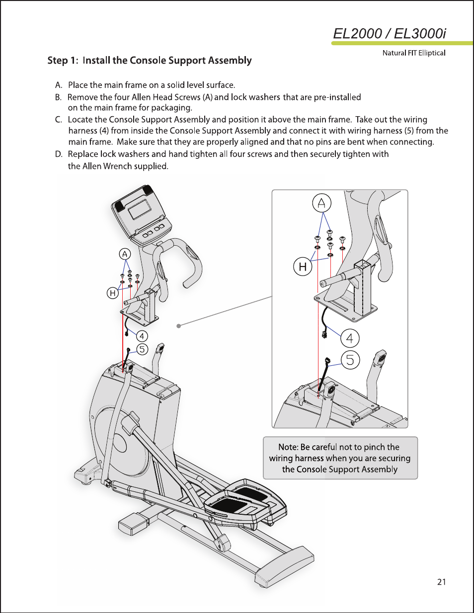 LifeSpan EL2000 User Manual | Page 21 / 44