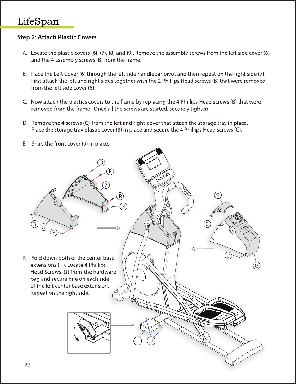 LifeSpan EL2000 User Manual | Page 22 / 44