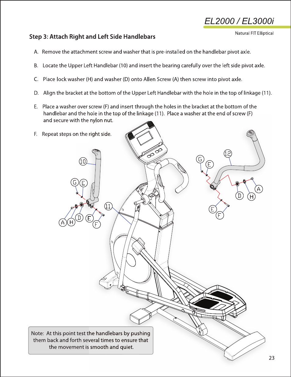 LifeSpan EL2000 User Manual | Page 23 / 44