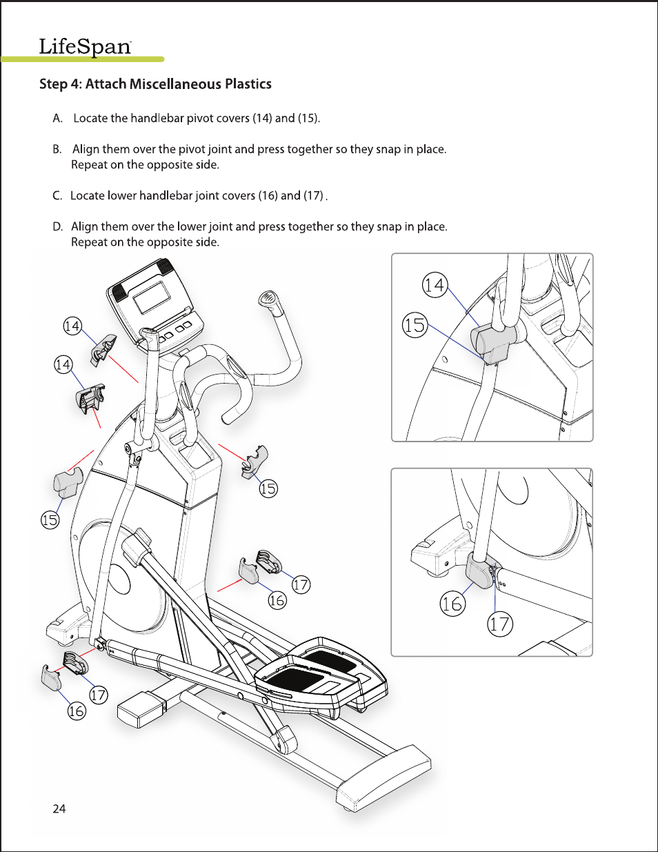 LifeSpan EL2000 User Manual | Page 24 / 44