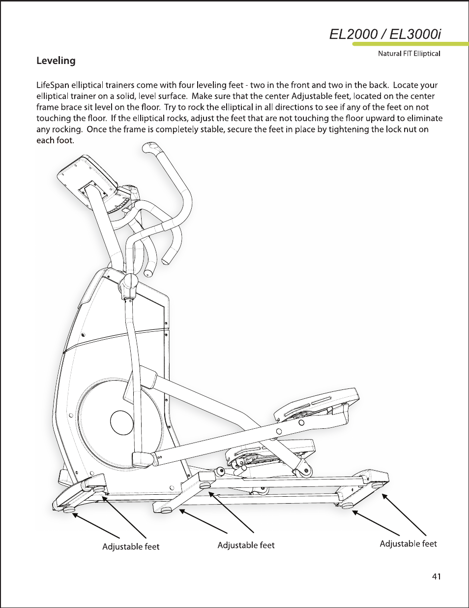 LifeSpan EL2000 User Manual | Page 41 / 44