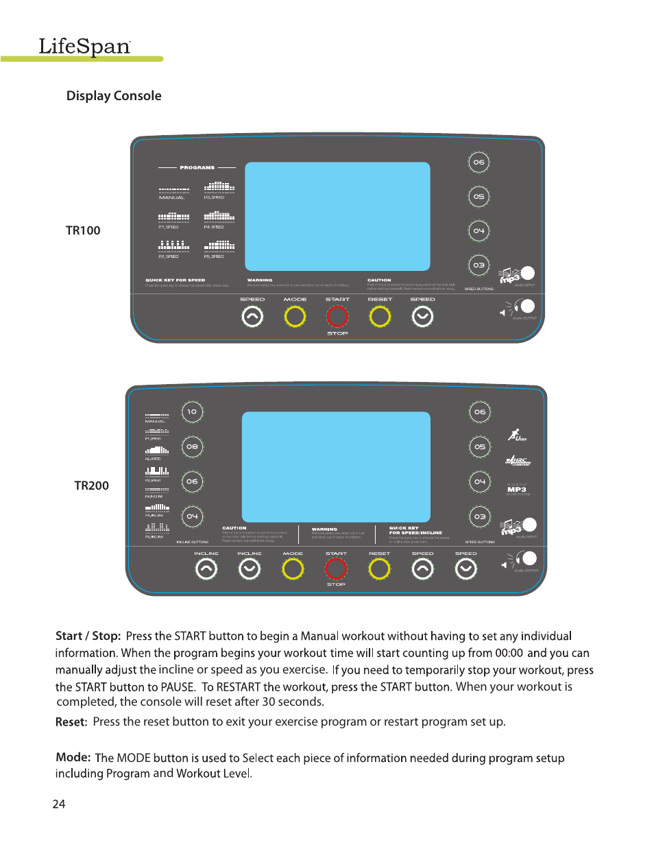 LifeSpan MyTread TR100 User Manual | Page 24 / 40