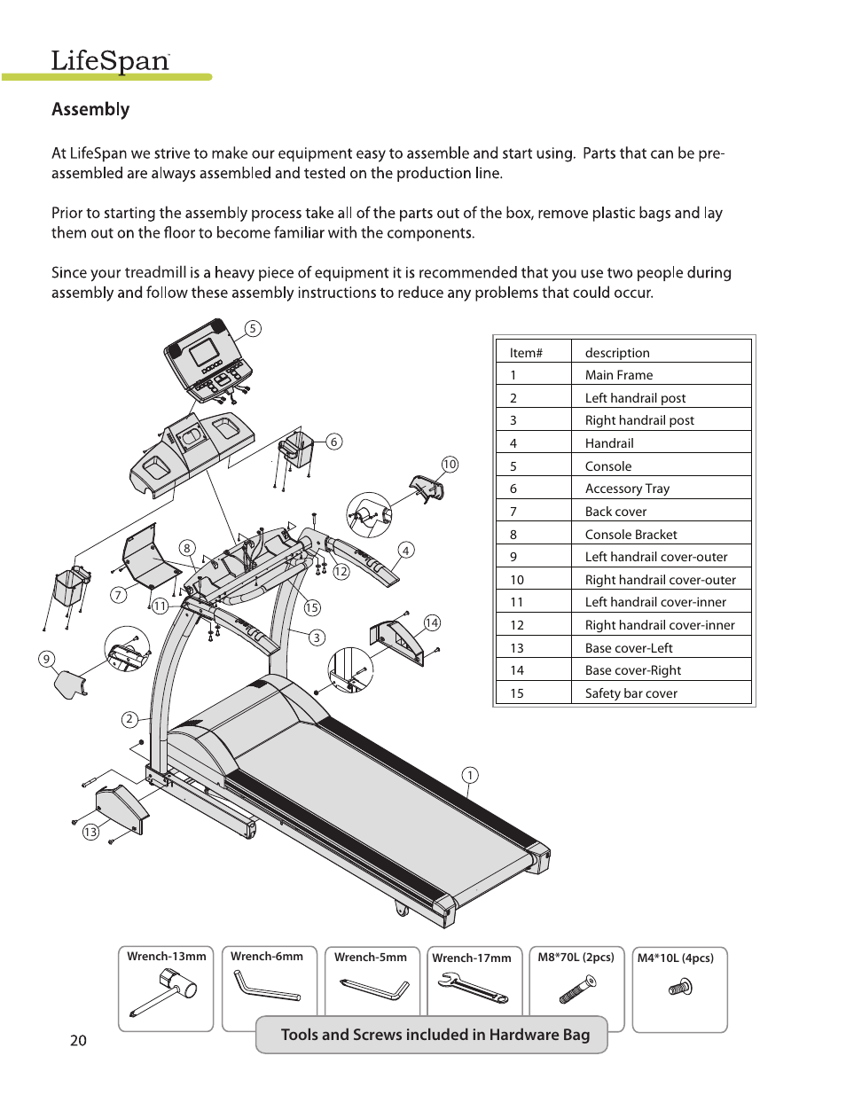 LifeSpan TR3000i User Manual | Page 20 / 48