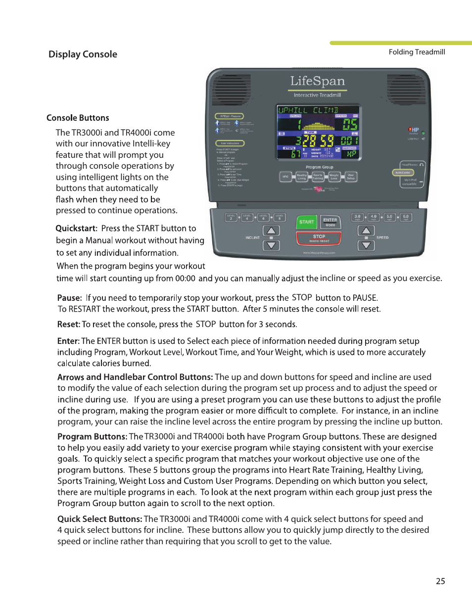 LifeSpan TR3000i User Manual | Page 25 / 48