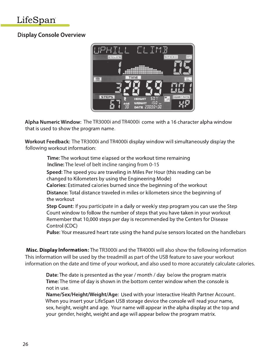 LifeSpan TR3000i User Manual | Page 26 / 48