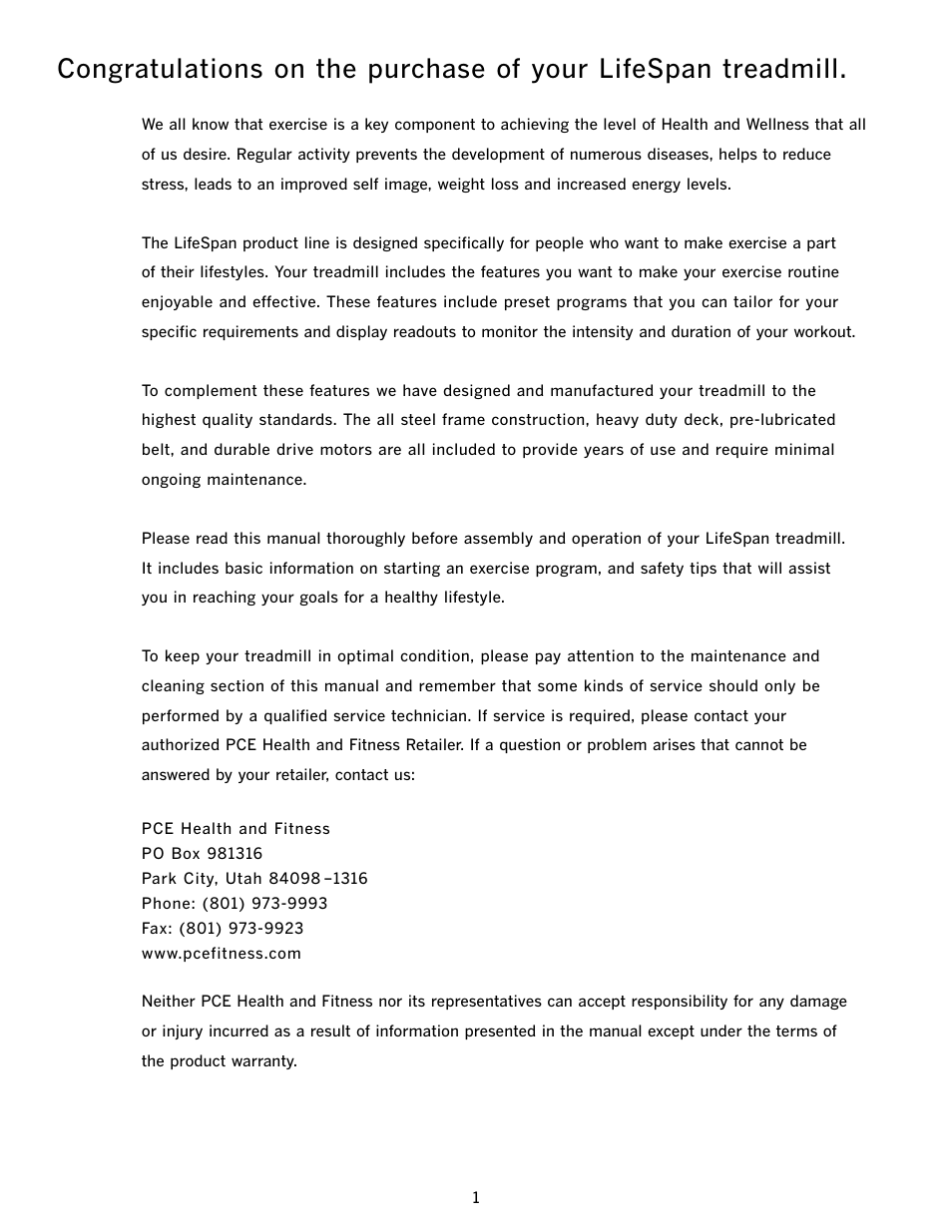 LifeSpan TR500 User Manual | Page 5 / 28