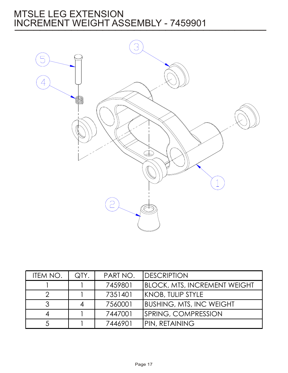 Mtsle leg extension | Life Fitness MTSLE User Manual | Page 17 / 18