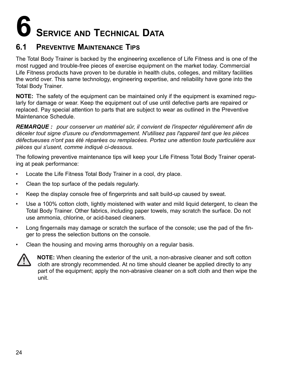 Life Fitness 91Xi User Manual | Page 25 / 83