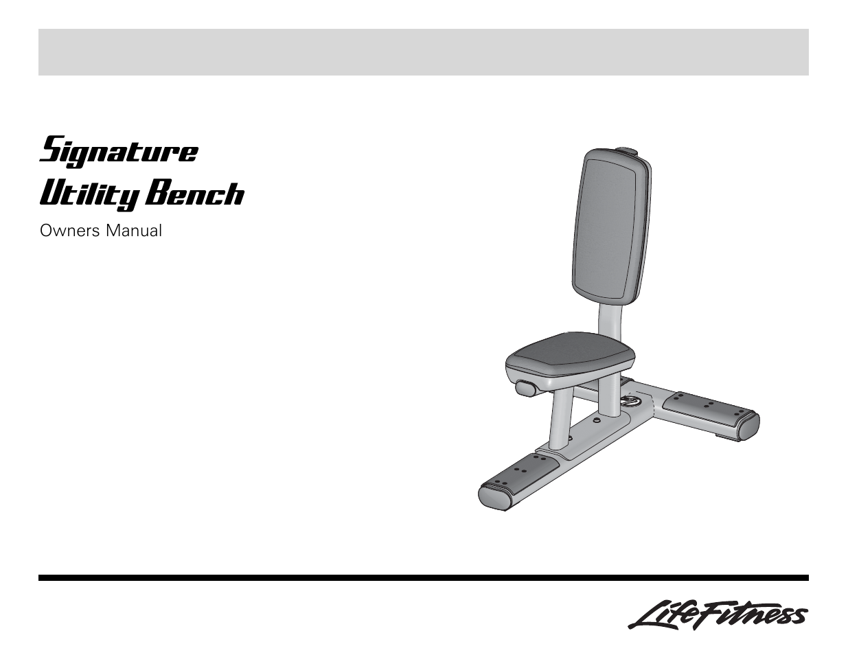 Life Fitness Utility Bench User Manual | 8 pages