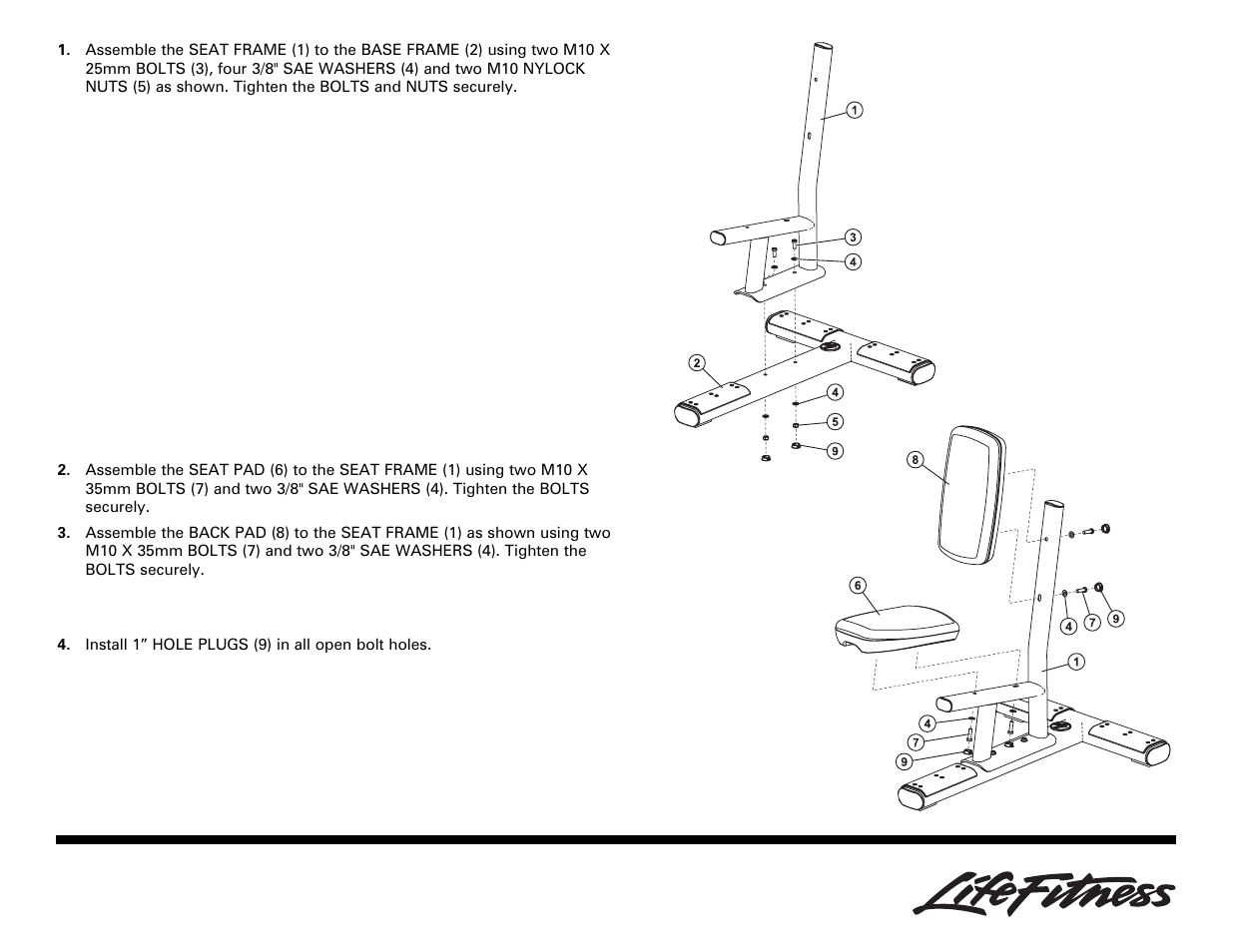 Life Fitness Utility Bench User Manual | Page 7 / 8