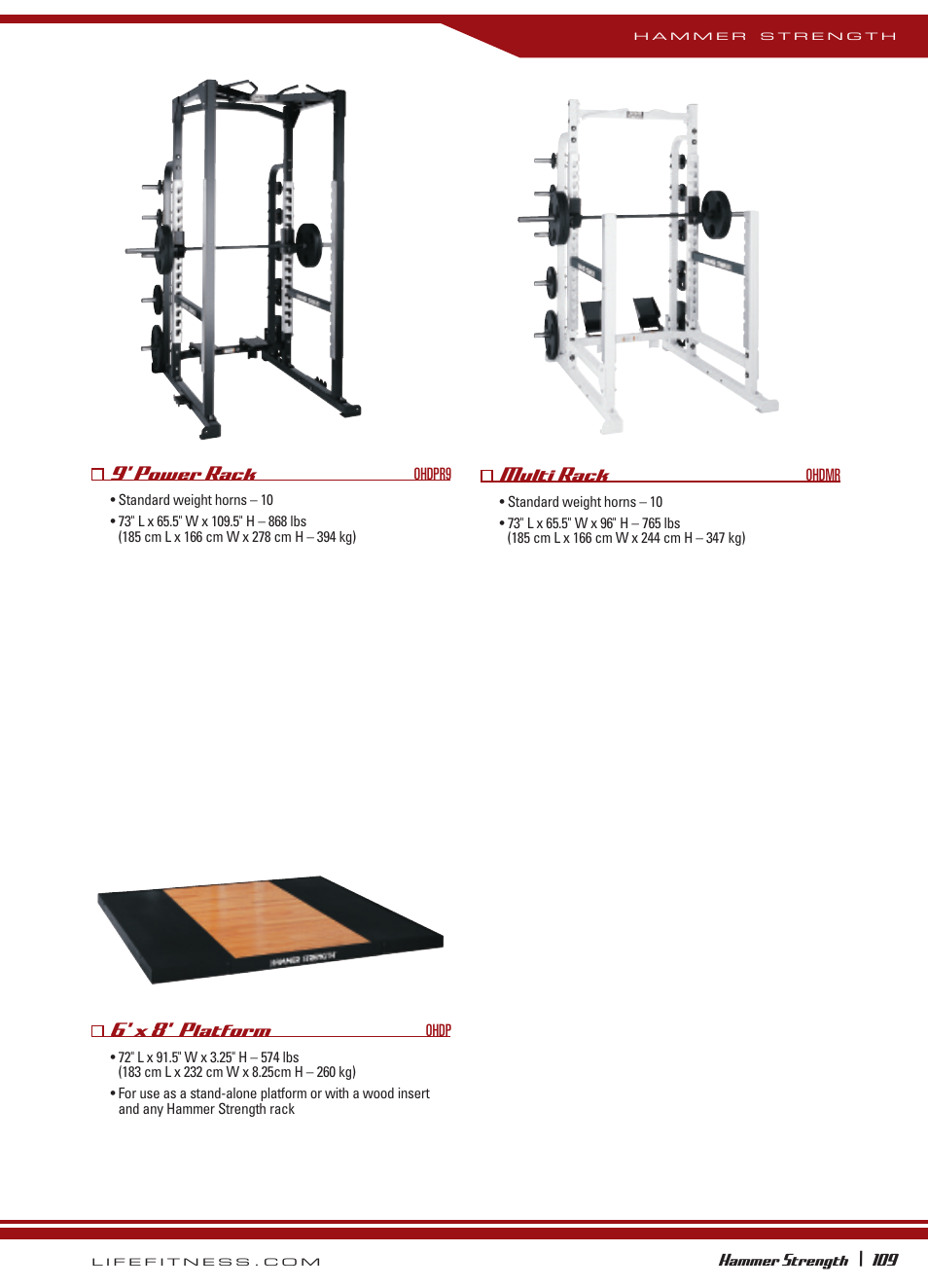 Life Fitness Hammer Strength OHDRacks User Manual | Page 4 / 6