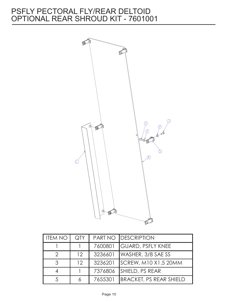 Life Fitness Pro 2 Series PSFLY User Manual | Page 10 / 10