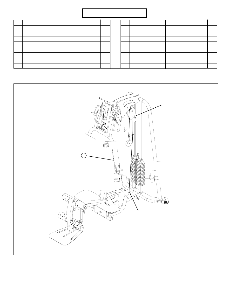 Parts list, Figure 1 | Life Fitness GS4 User Manual | Page 4 / 12