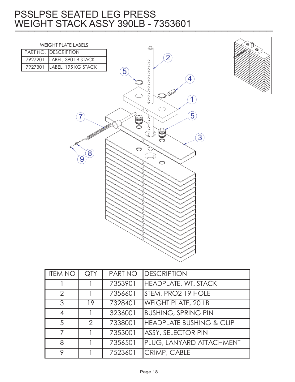 Psslpse seated leg press | Life Fitness Pro 2 Series PSSLPSE User Manual | Page 18 / 22