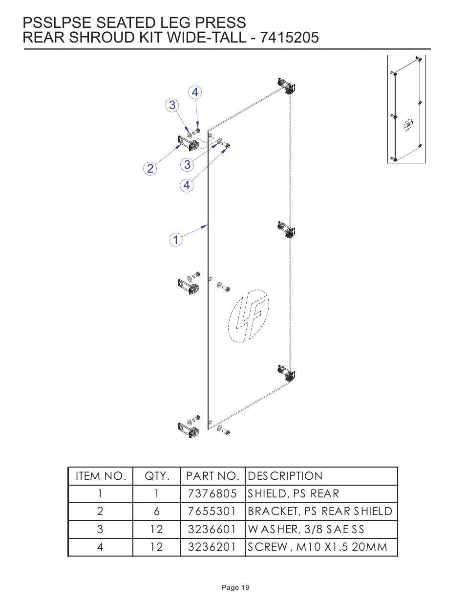Psslpse seated leg press | Life Fitness Pro 2 Series PSSLPSE User Manual | Page 19 / 22