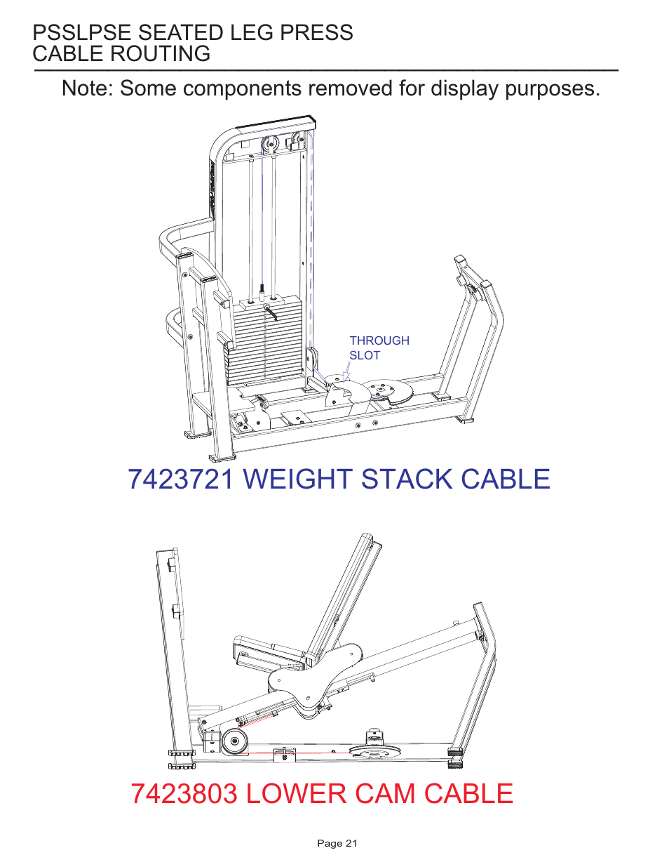 Life Fitness Pro 2 Series PSSLPSE User Manual | Page 21 / 22