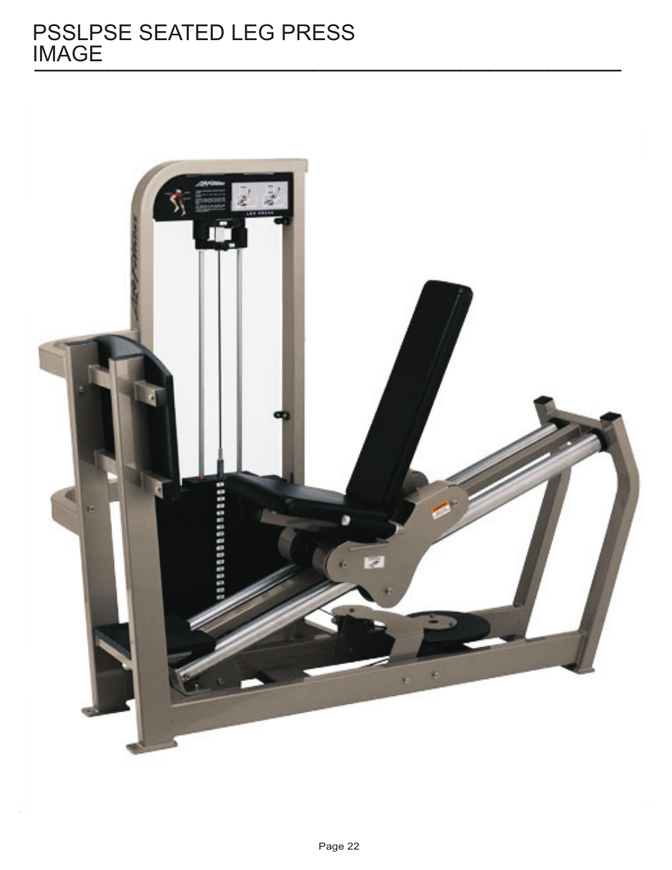 Life Fitness Pro 2 Series PSSLPSE User Manual | Page 22 / 22