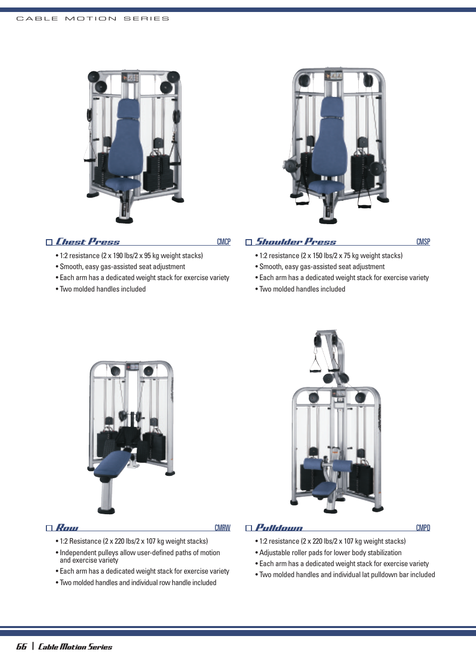 Life Fitness Cable Motion Series 64 User Manual | Page 3 / 8