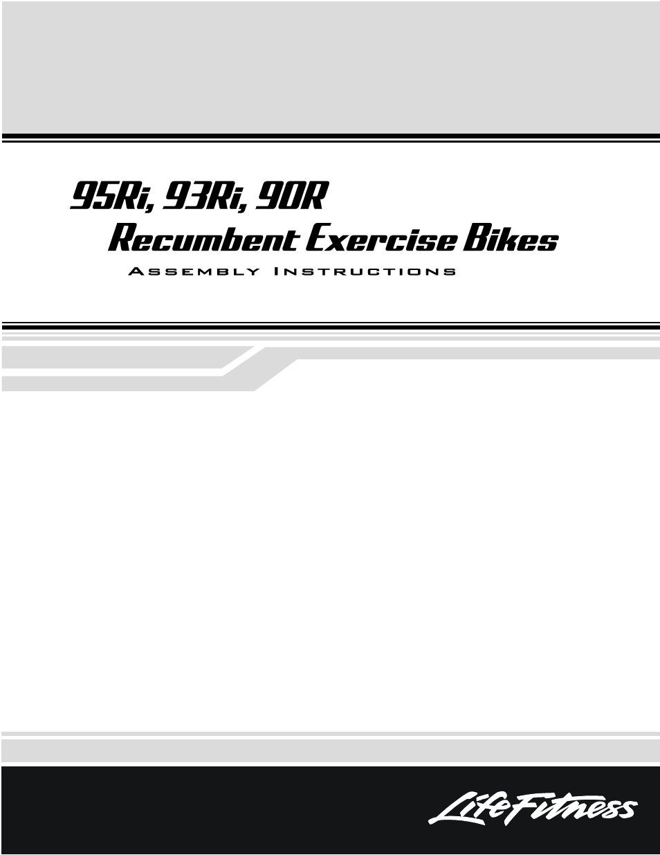 Life Fitness Recumbent Exercise Bikes 93Ri User Manual | 8 pages
