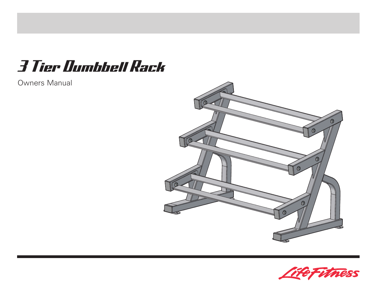 Life Fitness 3 Tier Dumbbell Rack User Manual | 9 pages