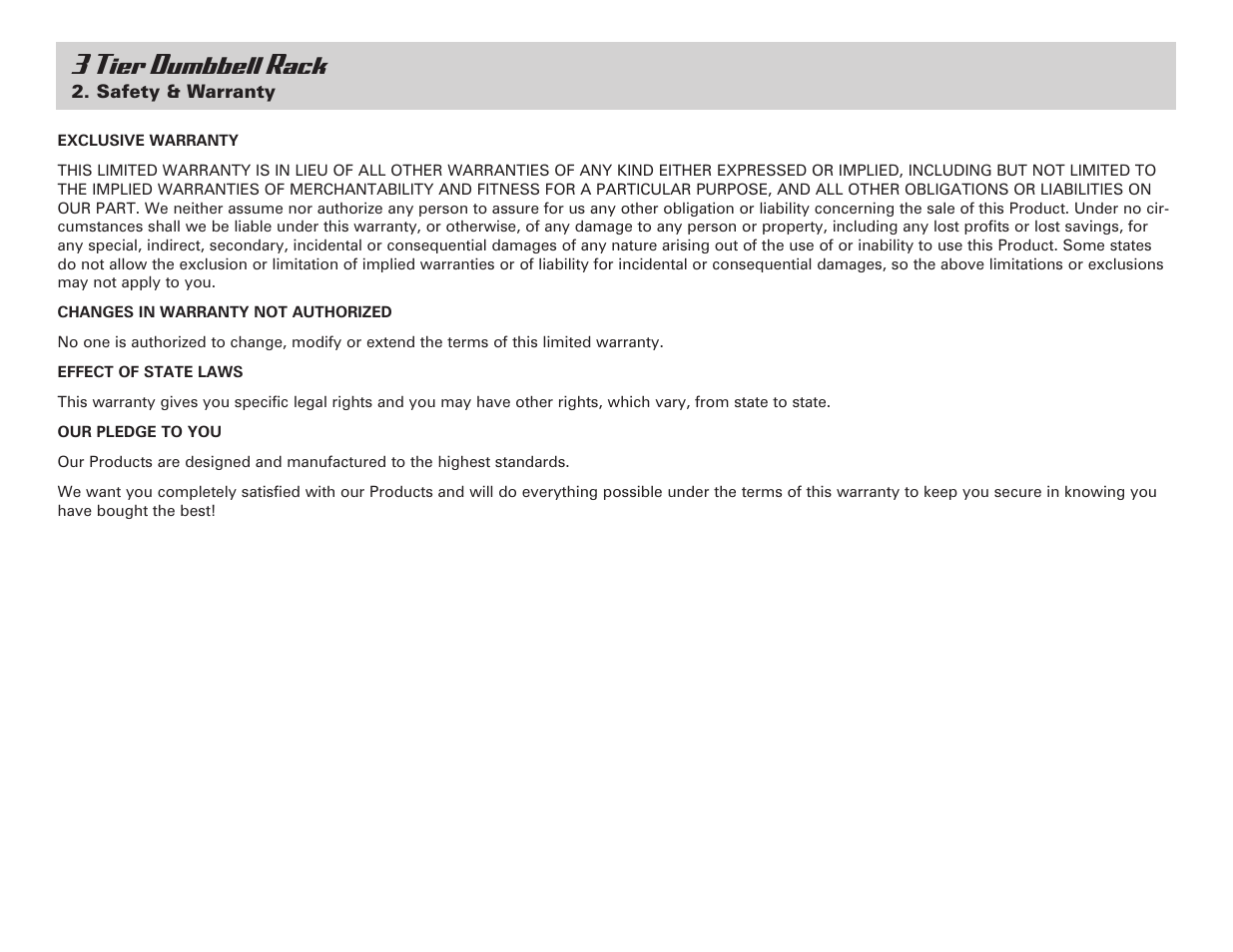 3 tier dumbbell rack | Life Fitness 3 Tier Dumbbell Rack User Manual | Page 6 / 9