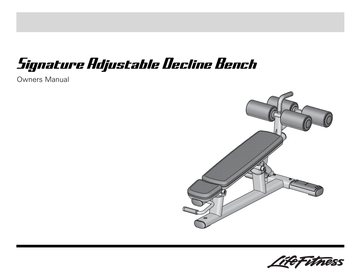 Life Fitness Adjustable Decline Bench User Manual | 8 pages