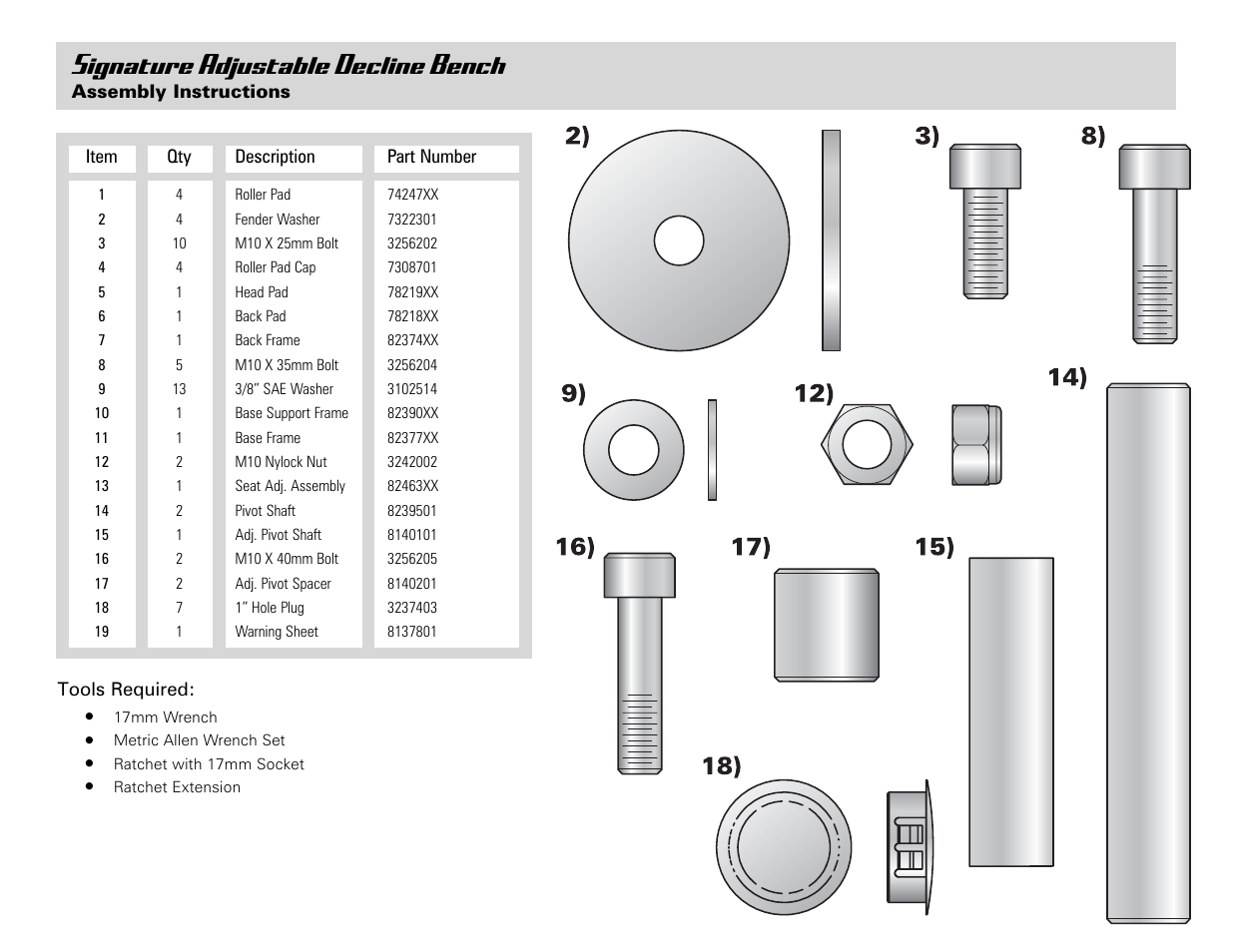 Signature adjustable decline bench | Life Fitness Adjustable Decline Bench User Manual | Page 6 / 8