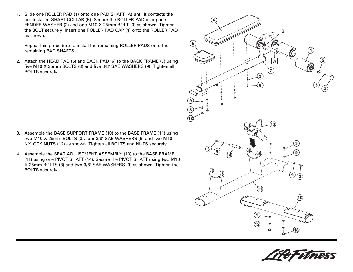 Life Fitness Adjustable Decline Bench User Manual | Page 7 / 8