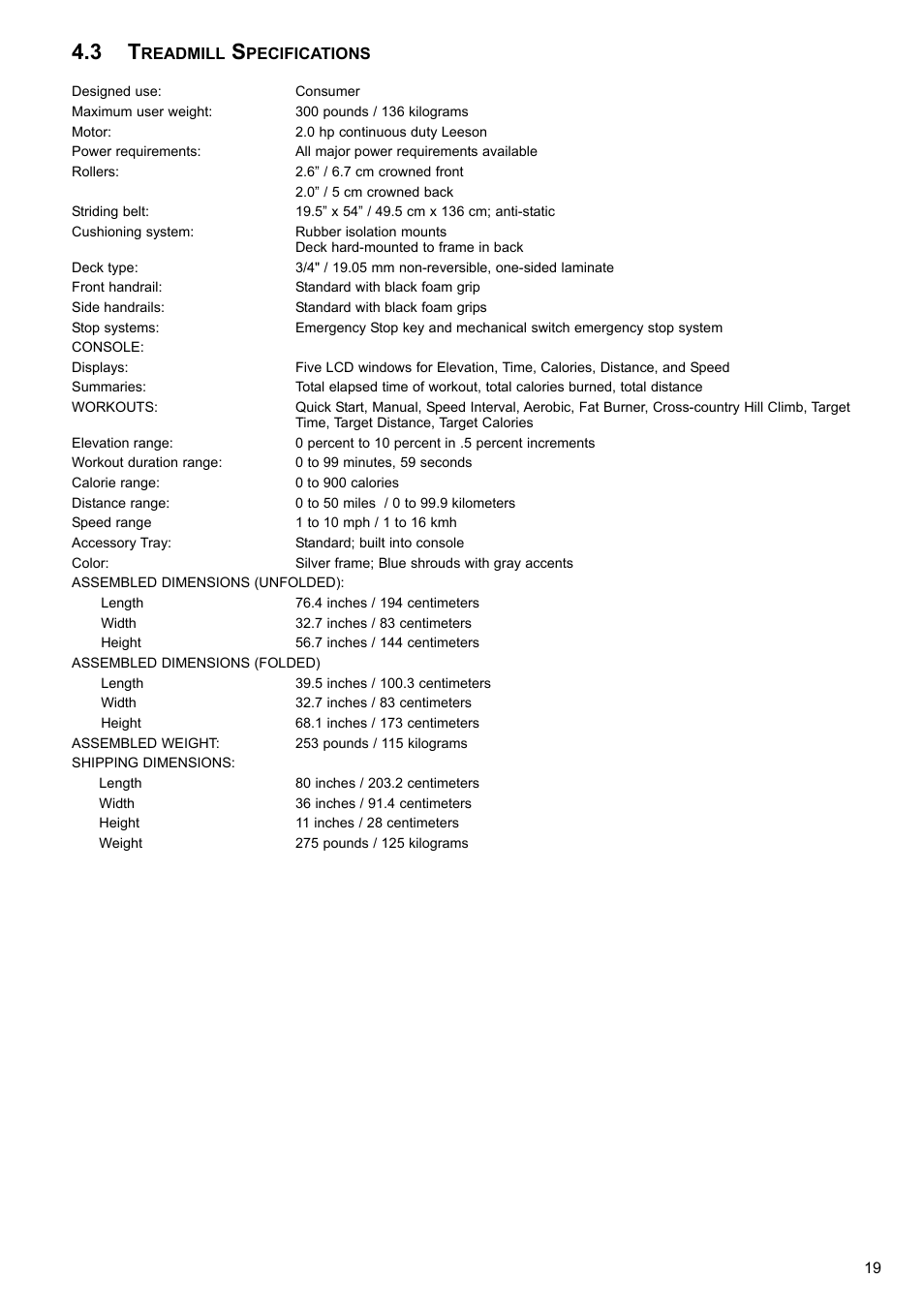 Life Fitness FT4 User Manual | Page 20 / 20