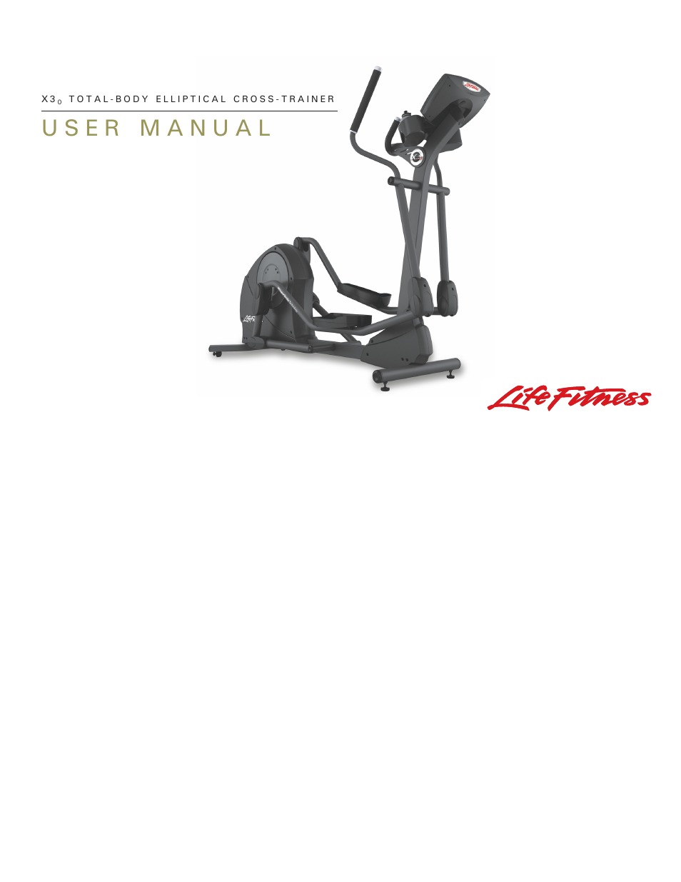 Life Fitness X3-0 User Manual | 38 pages