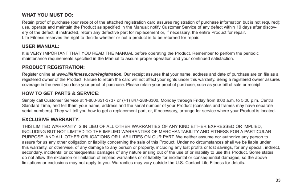 Life Fitness X3-0 User Manual | Page 34 / 38