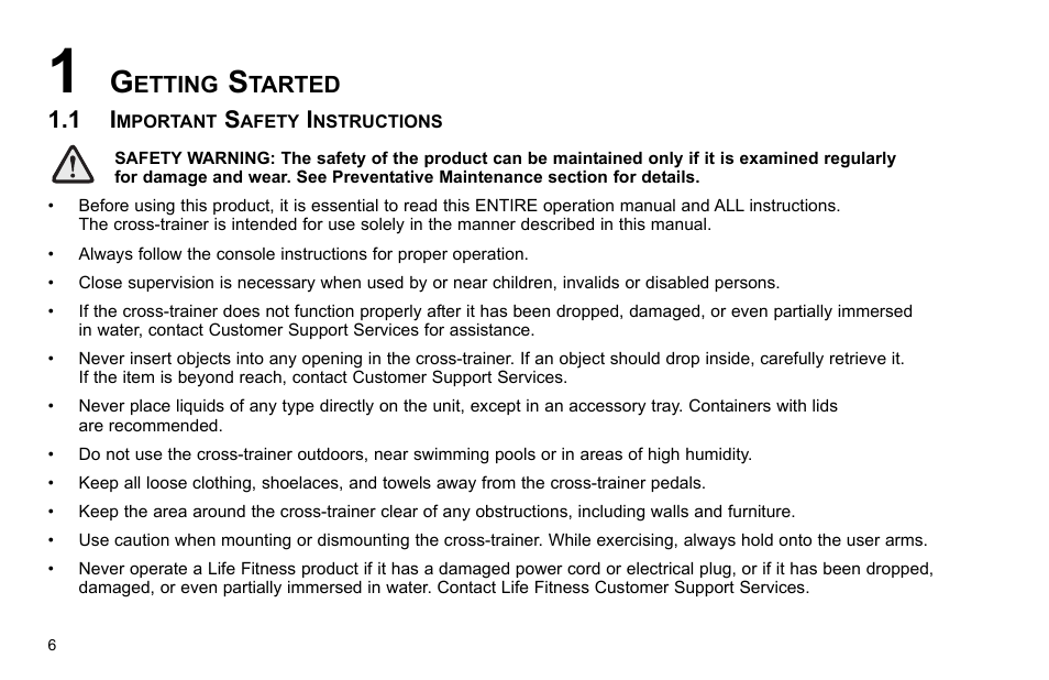 Life Fitness X3-0 User Manual | Page 7 / 38