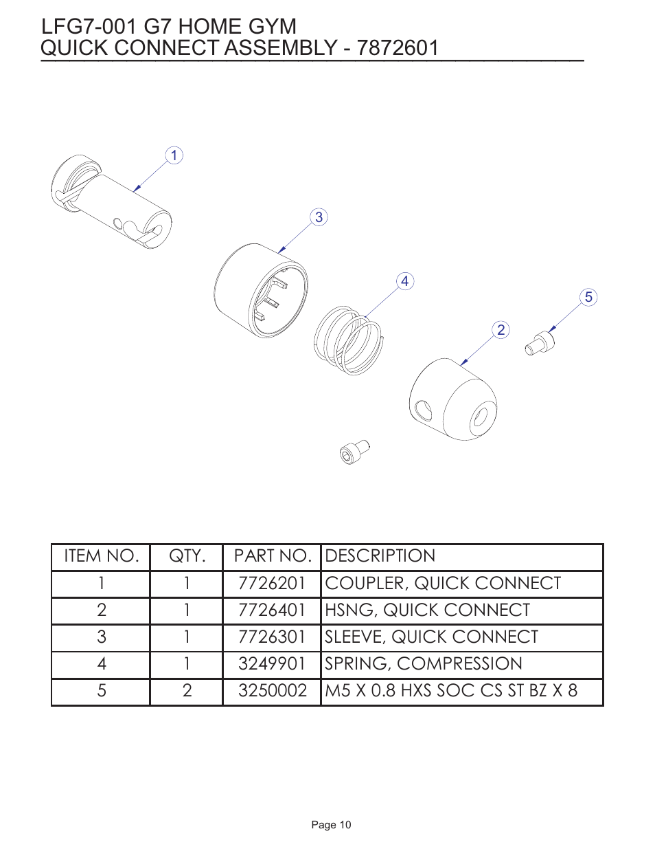 Life Fitness LFG7-001 User Manual | Page 10 / 15