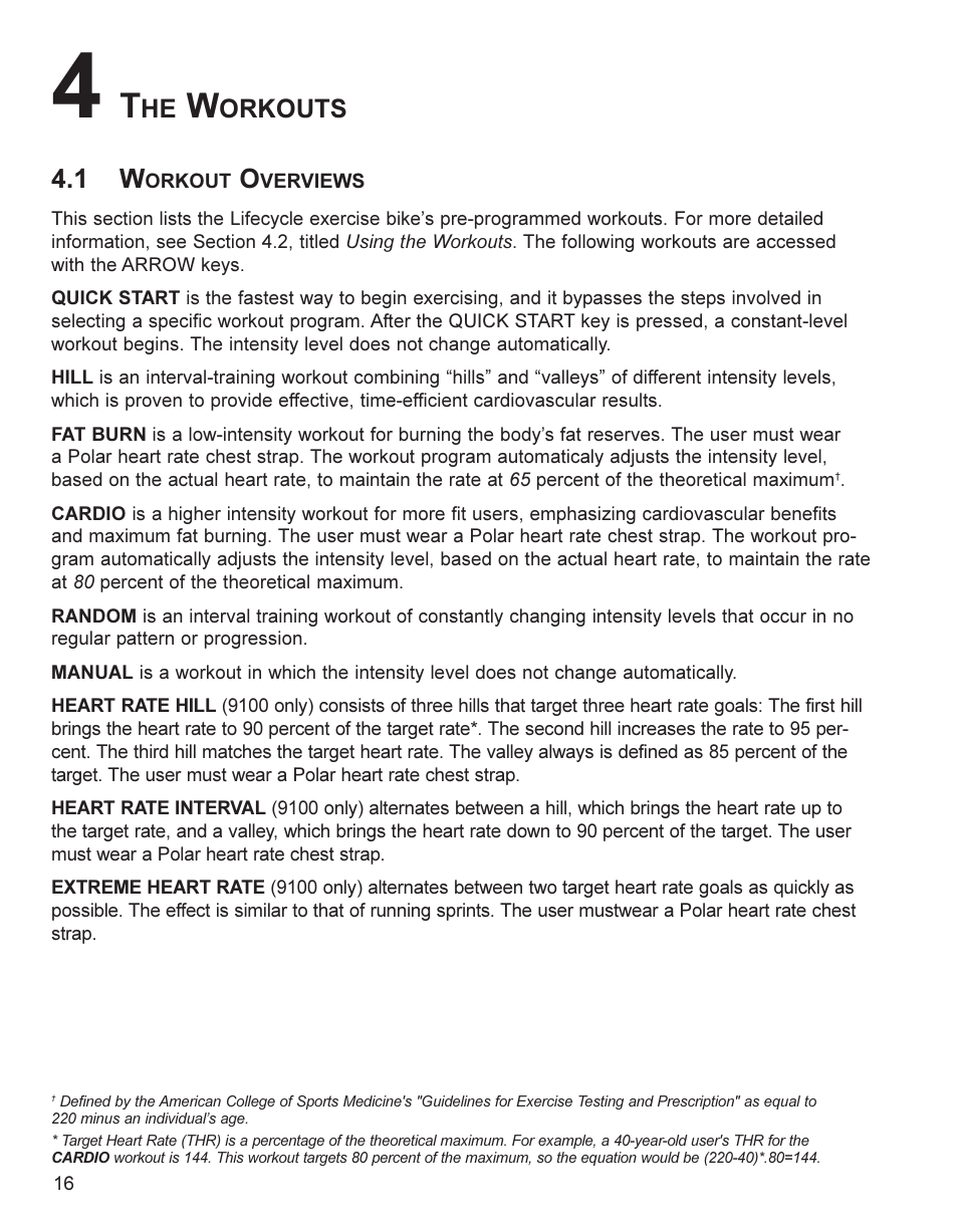 Orkouts | Life Fitness 9100 User Manual | Page 17 / 32